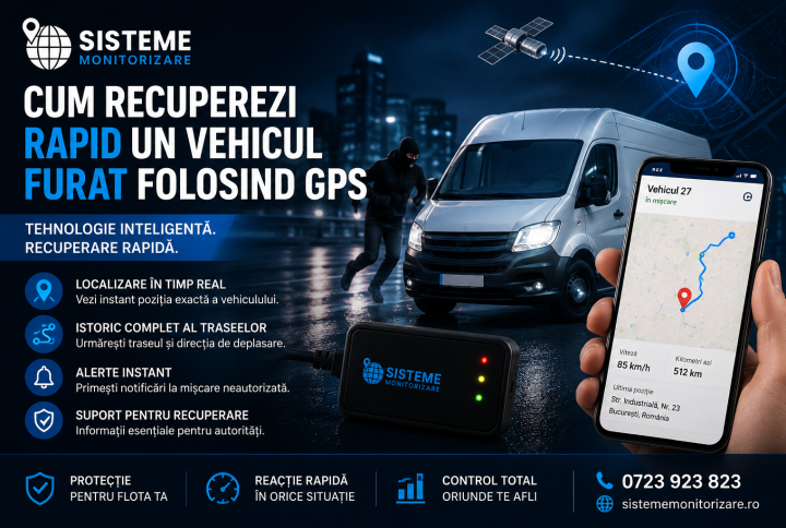 Cum recuperezi rapid un vehicul furat folosind GPS