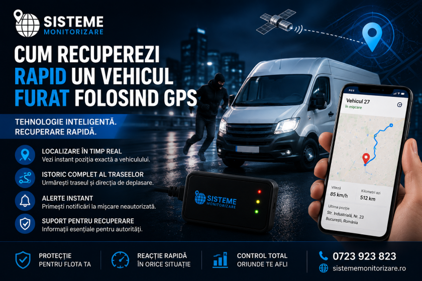 Cum recuperezi rapid un vehicul furat folosind GPS