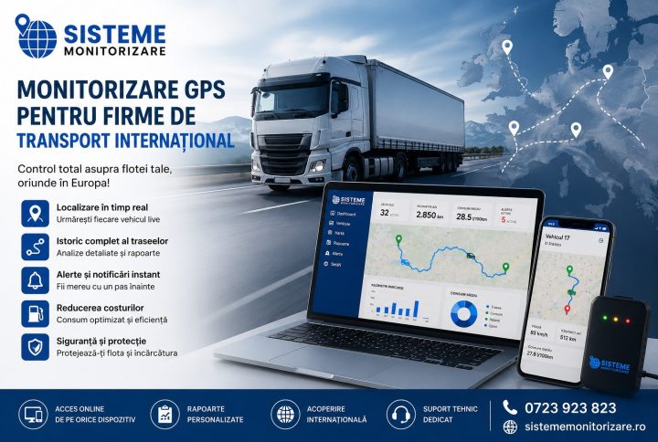 Monitorizare GPS pentru firme de transport internațional – Soluția inteligentă pentru gestionarea flotei